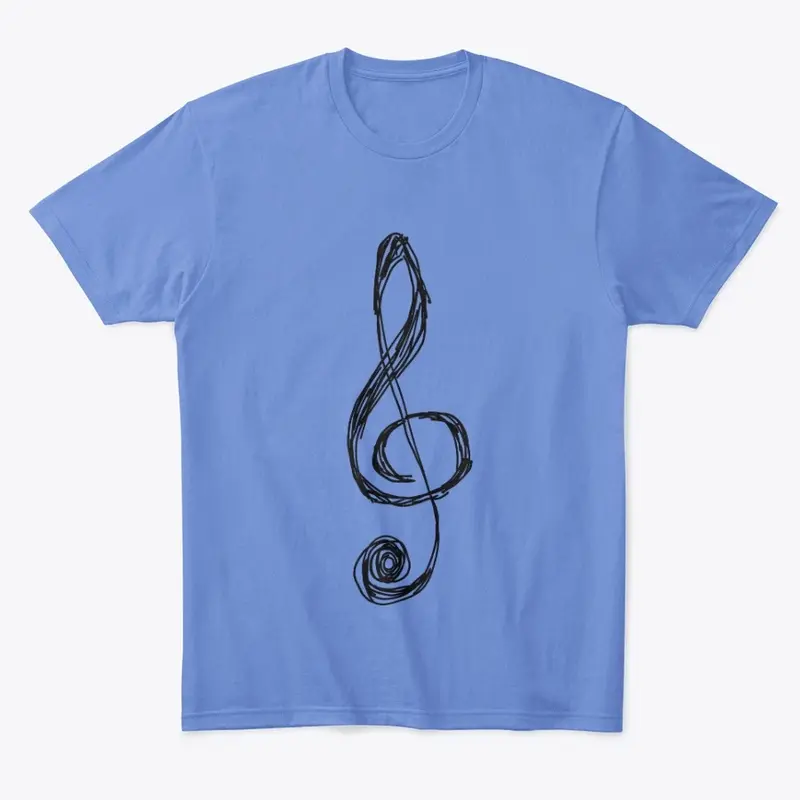 Drawn on Treble Clef Cotton Tee